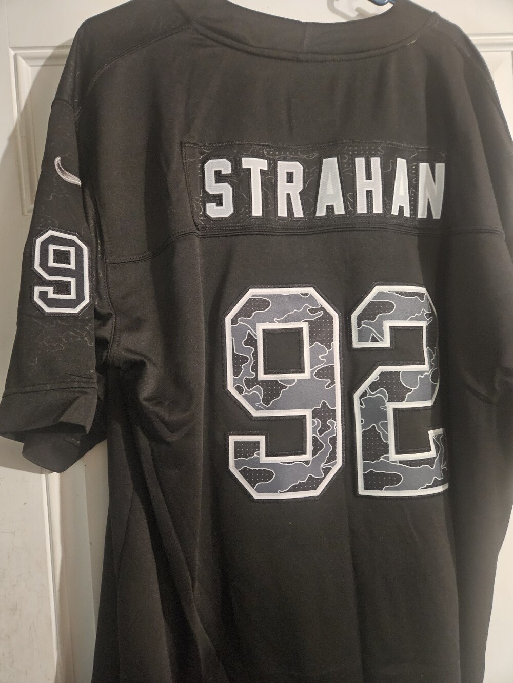 NFL Black Strahan #92 Camo-Number Jersey New York Giants
